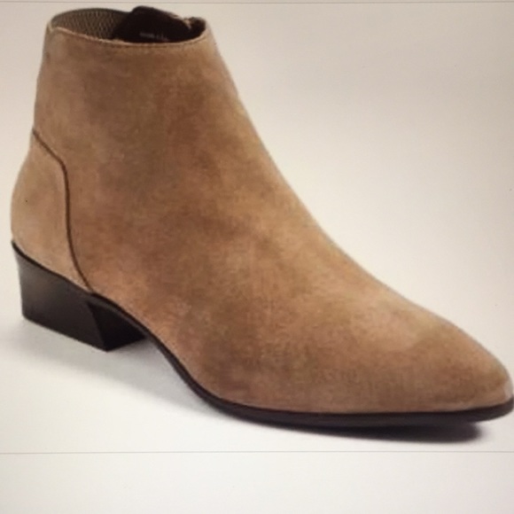 Aquatalia Franca WaterproofTan Suede Leather Boots - Picture 5 of 8